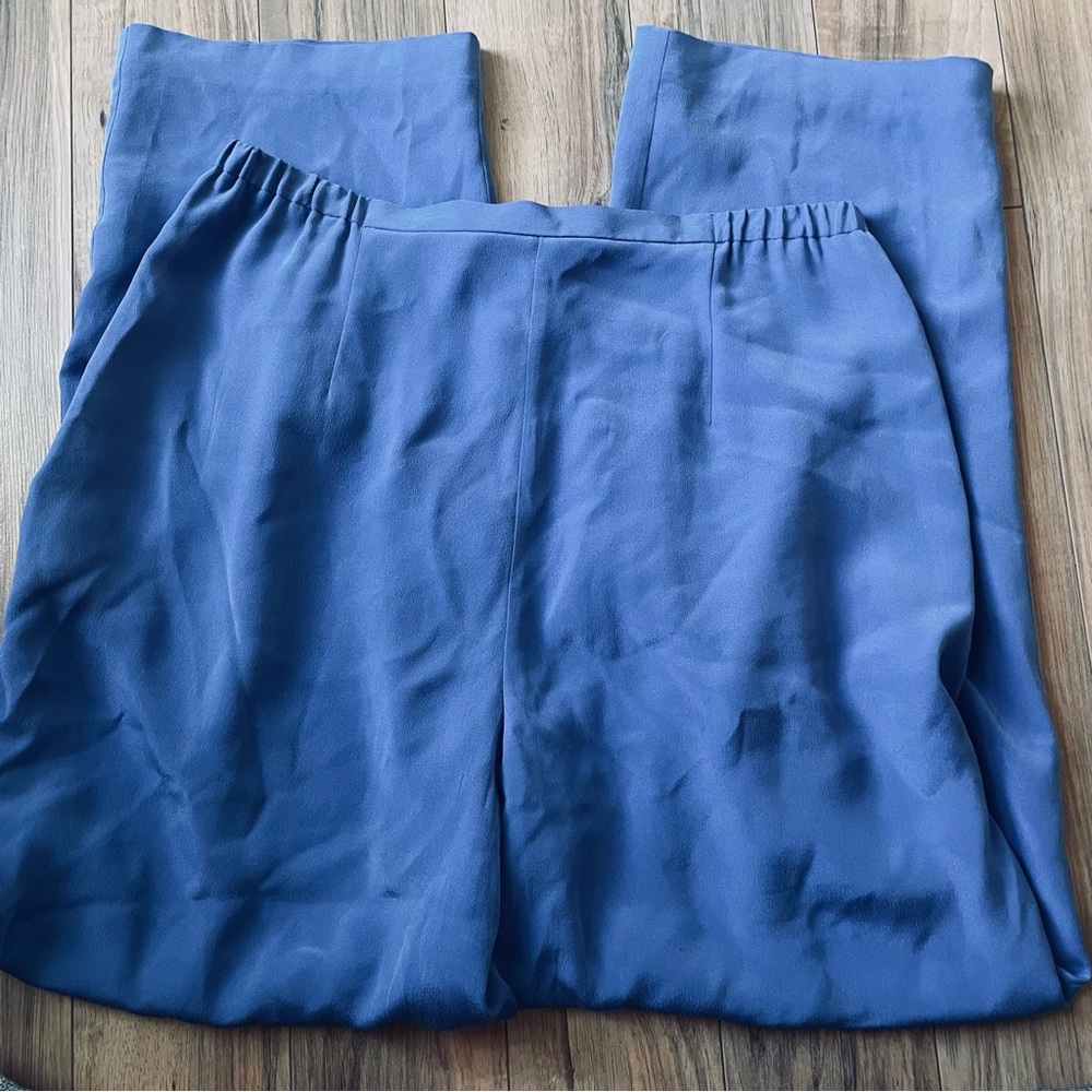 Blue silk pants - Picture 5 of 10